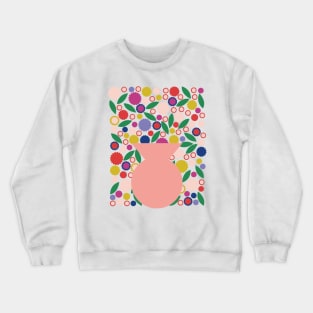 Summer colorful flowers in a jar for happy people Crewneck Sweatshirt